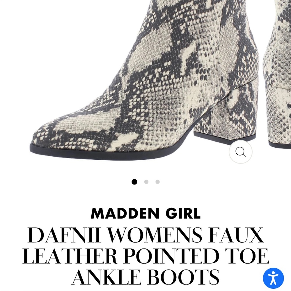 Madden Girl Dafnii Snake Skin Embossed BootSz6